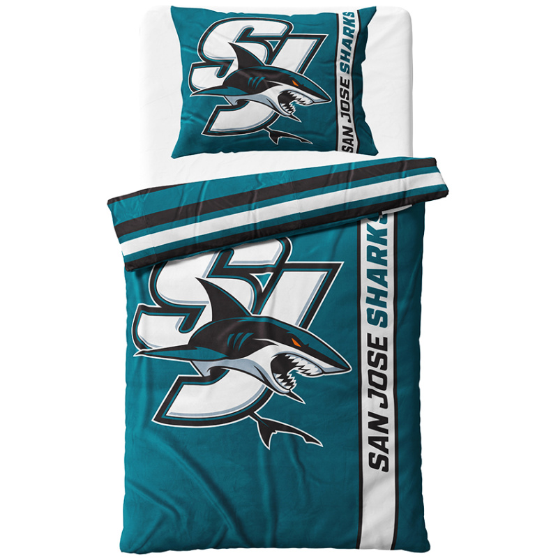TipTrade s.r.o. Mikroplyšové povlečení NHL San Jose Sharks Belt