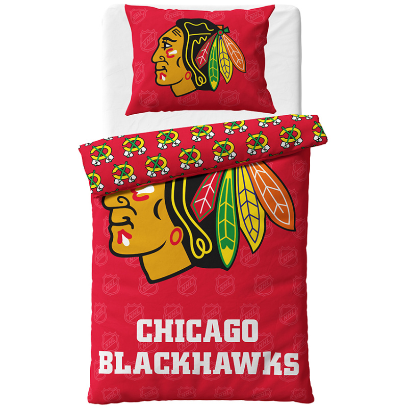 TipTrade s.r.o. Hokejové povlečení NHL Chicago Blackhawks Shields Varianta: Velikost: 140x200 + 70x90 cm