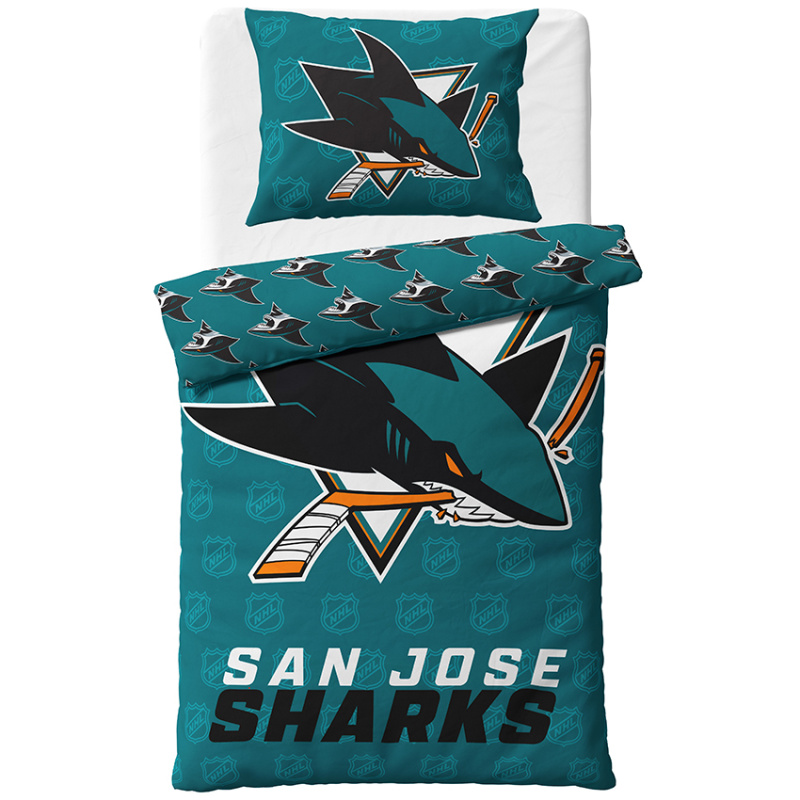 TipTrade s.r.o. Hokejové povlečení NHL San Jose Sharks Shields Varianta: Velikost: 140x200 + 70x90 cm