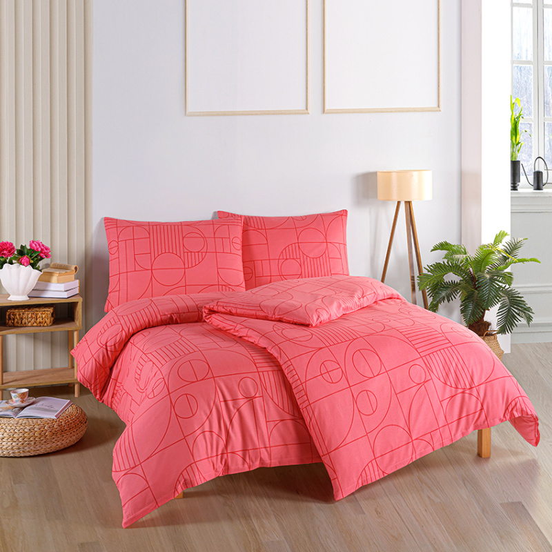 TipTrade s.r.o. Bavlněné povlečení Geo Sunset Coral Varianta: Velikost: 140x200 + 70x90 cm