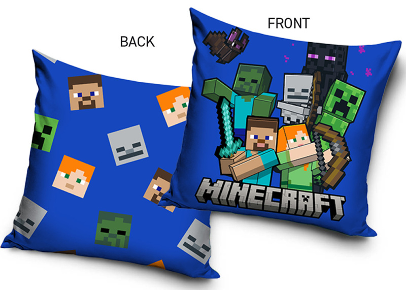 Carbotex Velurový polštář Minecraft Hrdinové a Příšery