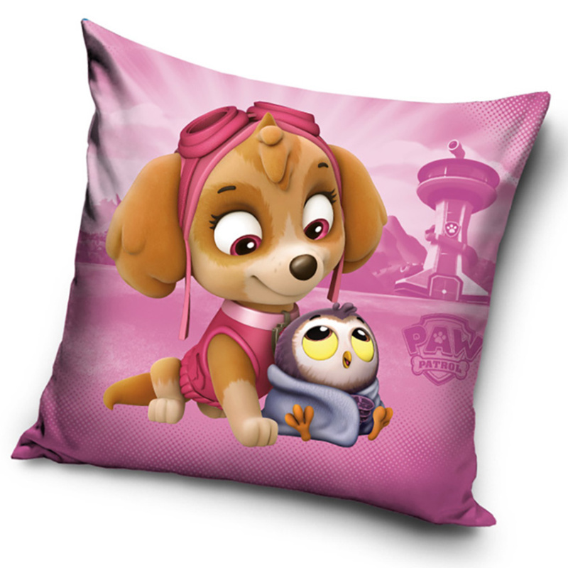 Carbotex Velurový polštář Tlapková Patrola Skye a Huhu