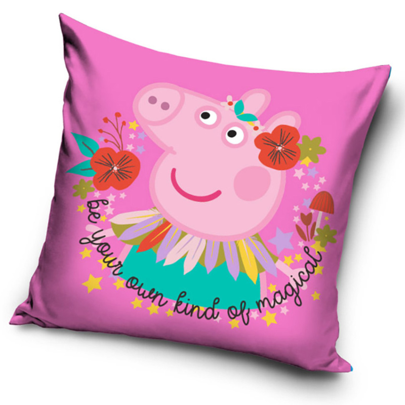 Carbotex Velurový polštář Prasátko Pepina Květinová Víla