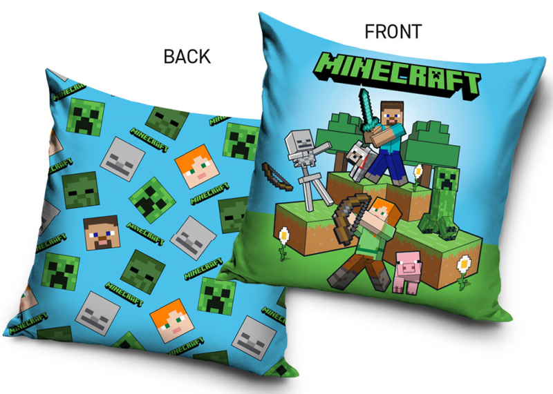 Carbotex Velurový polštář Minecraft Adventure