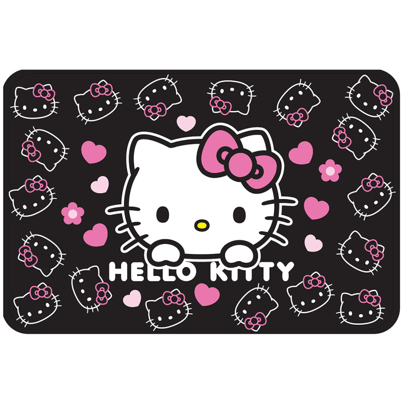 Carbotex Dětská koupelnová předložka Hello Kitty Černá