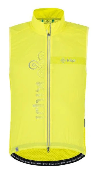 Pánská cyklistická vesta KILPI Flow-m světle zelená Velikost: XS