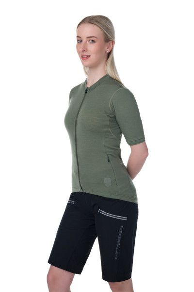 Dámský cyklistický dres KILPI Mearil-w khaki Velikost: 34