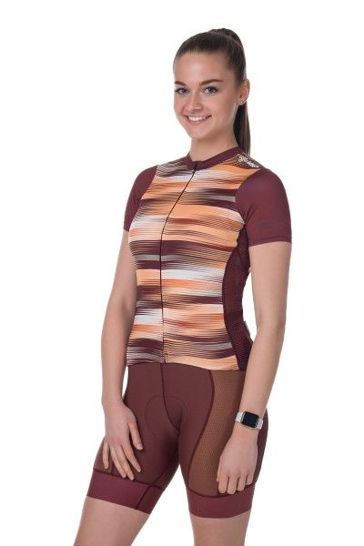 Dámský cyklistický dres KILPI Moate červený Velikost: 36