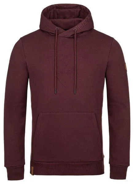 Pánská bavlněná mikina KILPI Odisea tmavě červená Velikost: 3XL