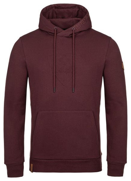 Pánská bavlněná mikina KILPI Odisea tmavě červená Velikost: 3XL