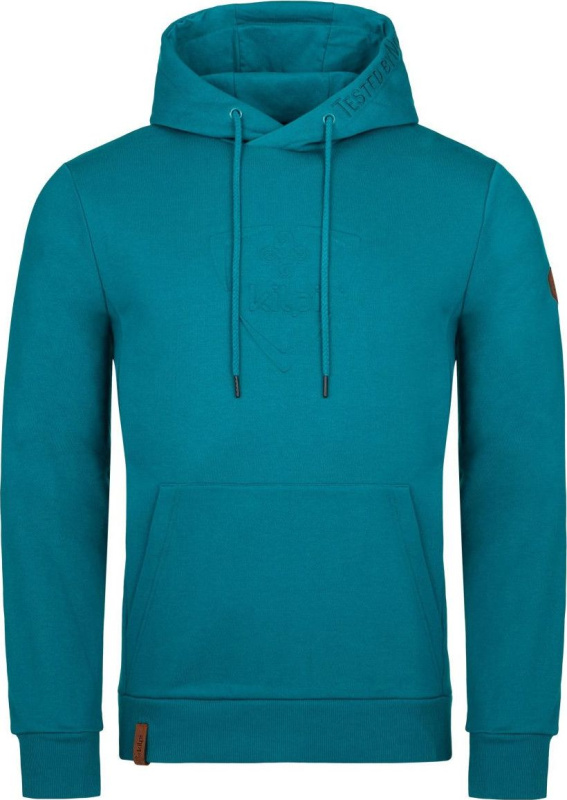 Pánská bavlněná mikina KILPI Odisea tyrkysová Velikost: 3XL