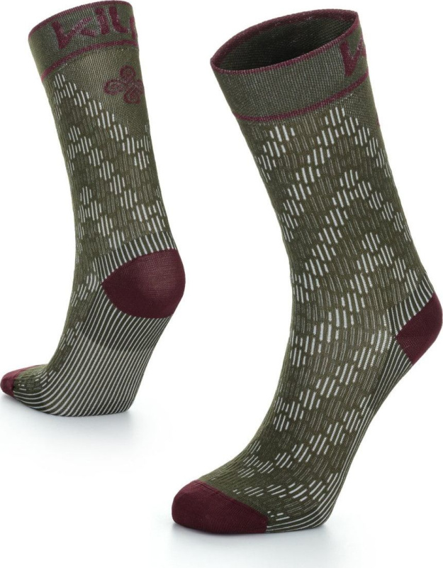 Unisex cyklistické ponožky KILPI Cycler khaki Velikost: 35