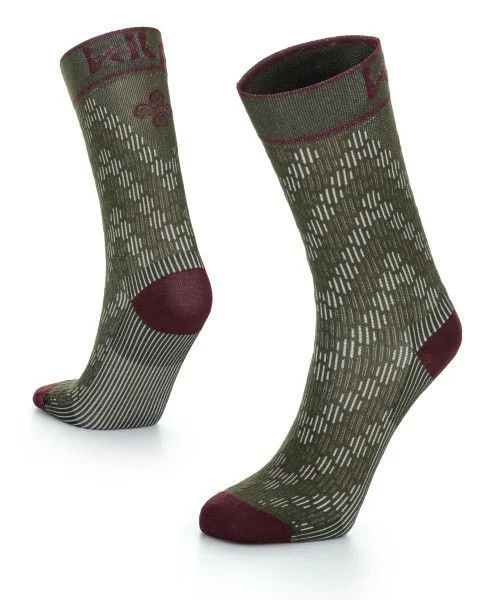 Unisex cyklistické ponožky KILPI Cycler khaki Velikost: 39