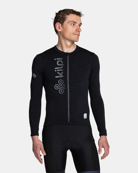 Pánský cyklistický merino dres KILPI Sonet-m tmavě šedá Velikost: XXL