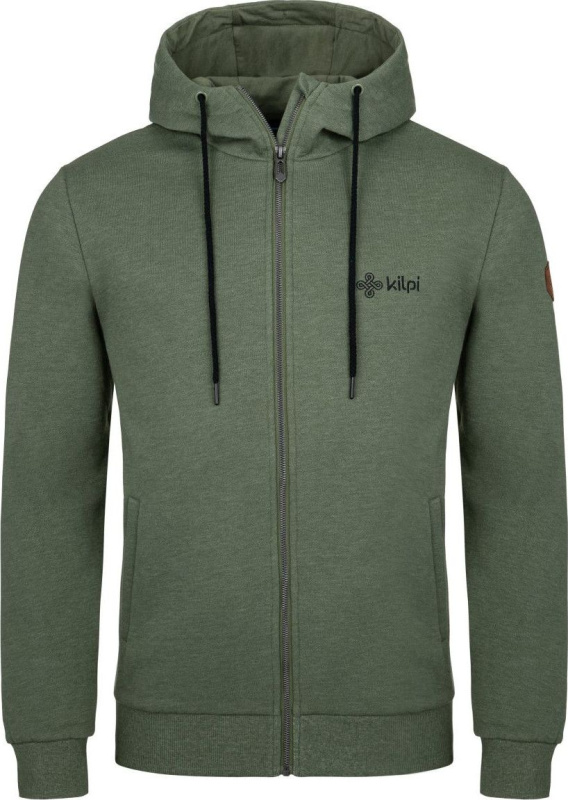 Pánská bavlněná mikina KILPI Leines khaki Velikost: XS