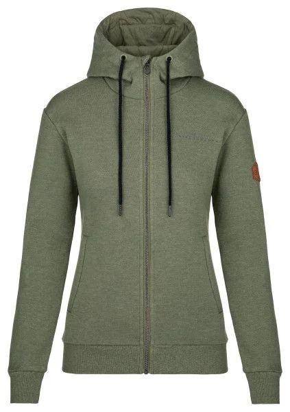 Dámská bavlněná mikina KILPI Leines khaki Velikost: 36