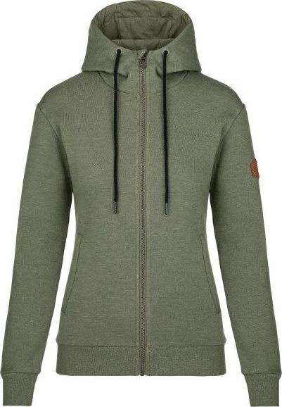 Dámská bavlněná mikina KILPI Leines khaki Velikost: 40