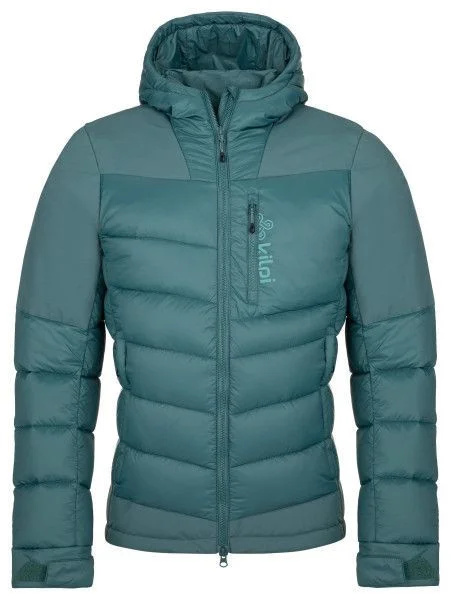 Pánská péřová bunda KILPI Guus tmavě zelená Velikost: S