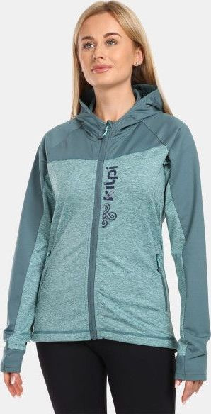 Dámská fleecová mikina KILPI Layana tyrkysová Velikost: 34