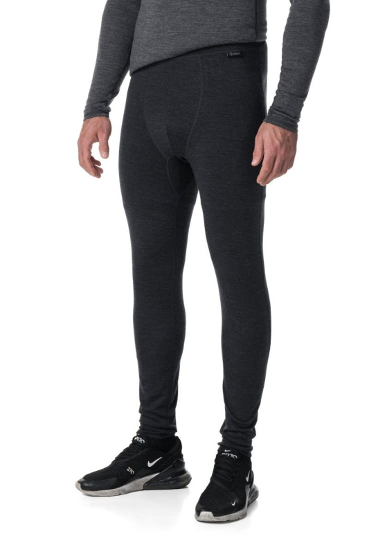 Pánské merino spodky KILPI Mavora Bottom černé Velikost: XS