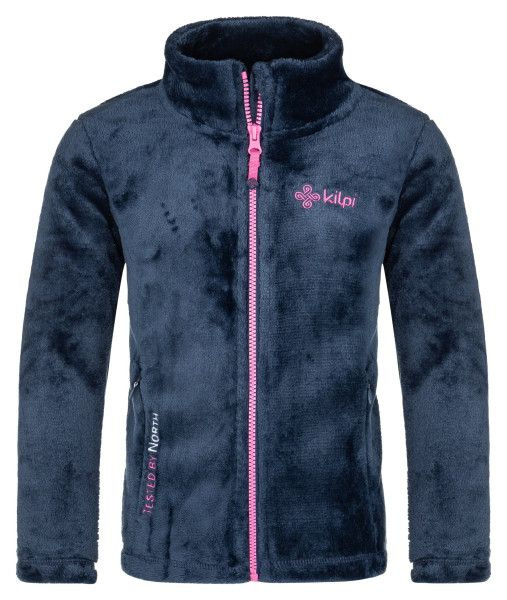 Dívčí fleecová mikina KILPI Erin tmavě modrá Velikost: 86
