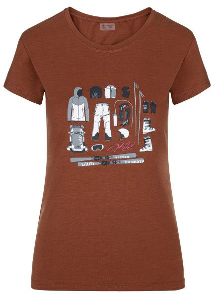 Dámské funkční triko KILPI Tornes hnědé Velikost: 40