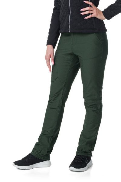 Dámské outdoorové kalhoty KILPI Jasper tmavě zelené Velikost: 38 Short