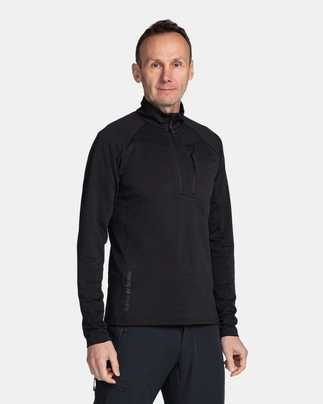 Pánská fleecová mikina KILPI Montale černá Velikost: 3XL