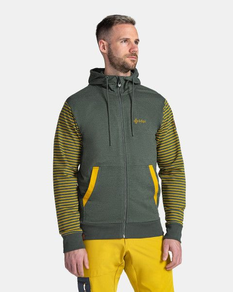 Pánská bavlněná mikina KILPI Seara tmavě zelená Velikost: XS