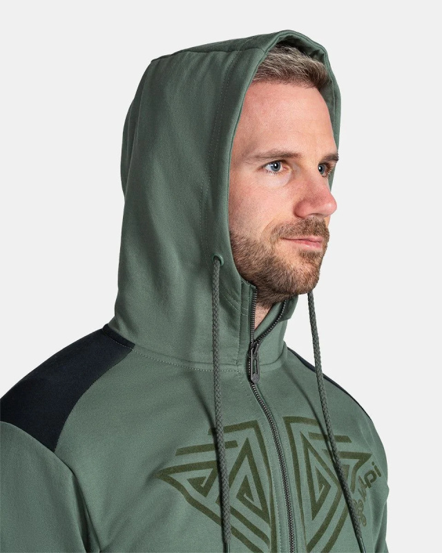 Pánská bavlněná mikina KILPI Adelan tmavě zelená Velikost: S