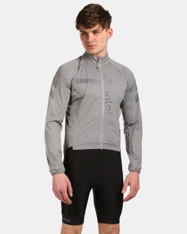Pánská cyklistická bunda KILPI Rainar šedá Velikost: S