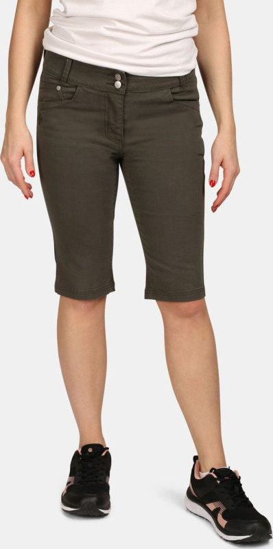 Dámské jeansové šortky KILPI Pariva tmavě zelené Velikost: 36