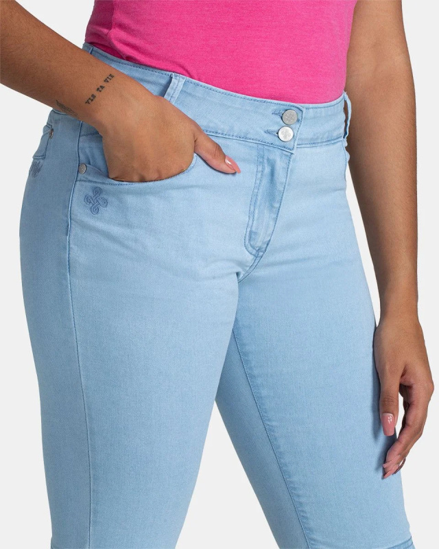 Dámské jeansové šortky KILPI Pariva světle modré Velikost: 34