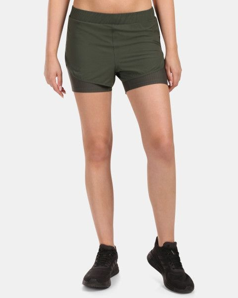 Dámské běžecké šortky KILPI Bergen zelené Velikost: 36