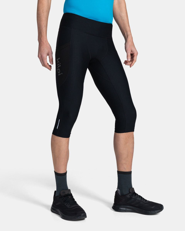 Pánské běžecké 3/4 legíny KILPI Terry černé Velikost: XL