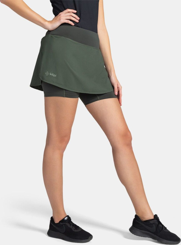 Dámská běžecká sukně 2v1 KILPI Titicaca tmavě zelená Velikost: 40
