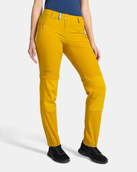 Dámské outdoorové kalhoty 2v1 KILPI Hosio žluté Velikost: 38 Short