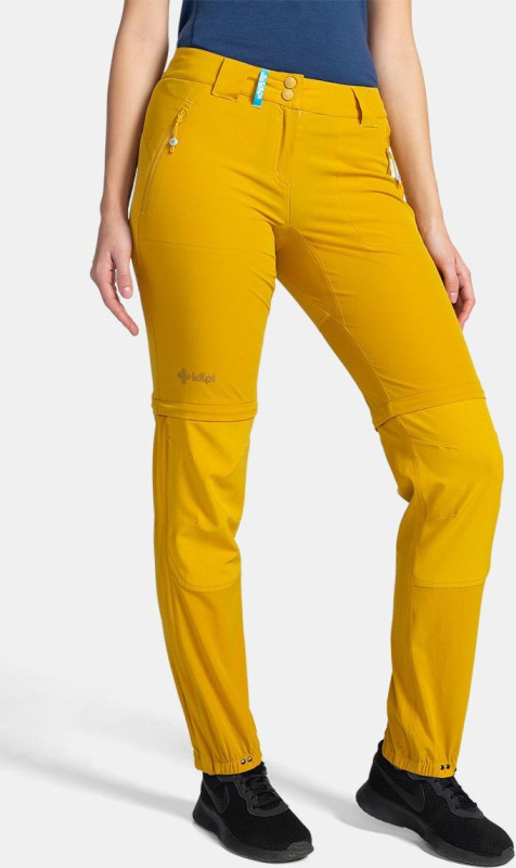 Dámské outdoorové kalhoty 2v1 KILPI Hosio žluté Velikost: 40 Short