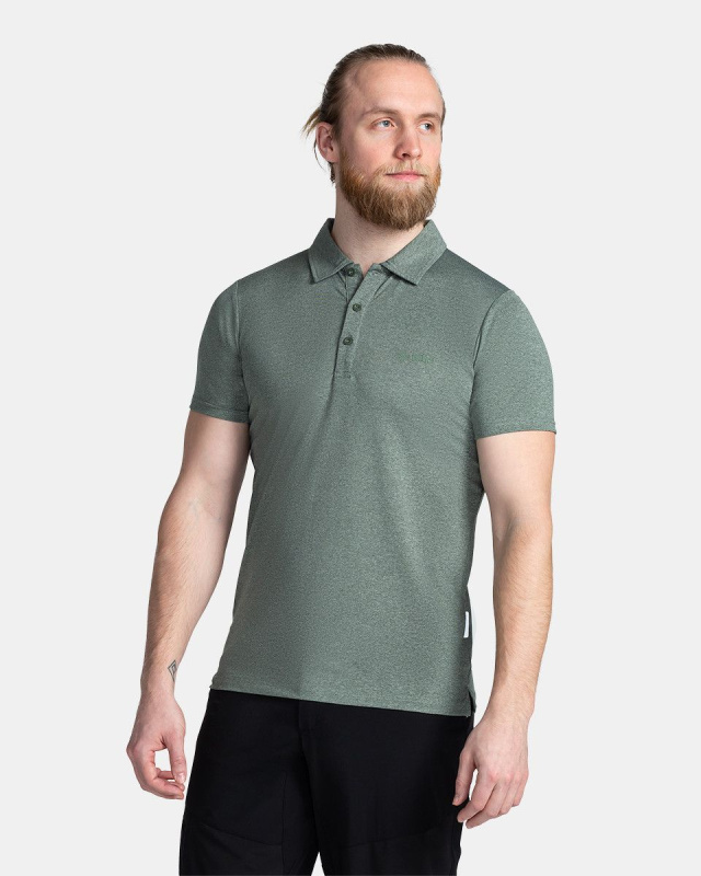 Pánské polo triko KILPI Oliva tmavě zelené Velikost: XL