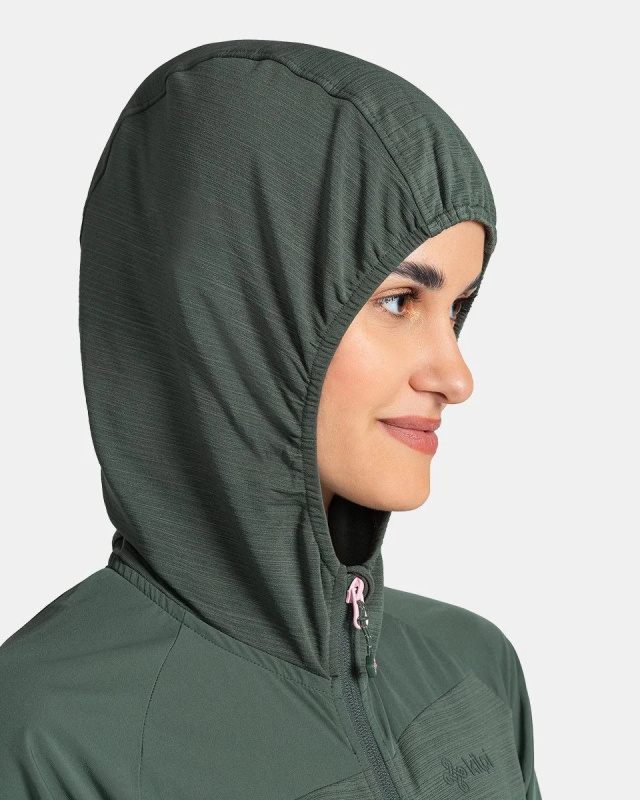 Dámská fleecová mikina KILPI Memphis tmavě zelená Velikost: 38