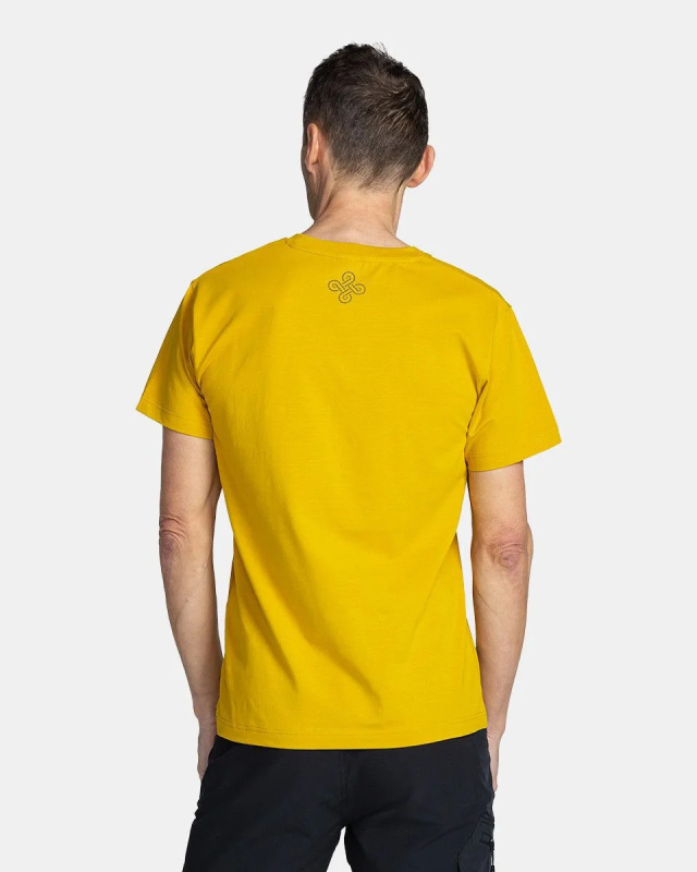 Pánské bavlněné triko KILPI Skully žluté Velikost: 3XL