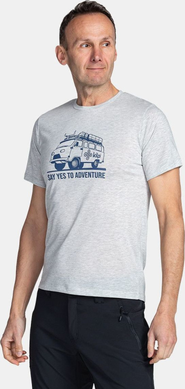 Pánské funkční triko KILPI Garove světle šedé Velikost: M