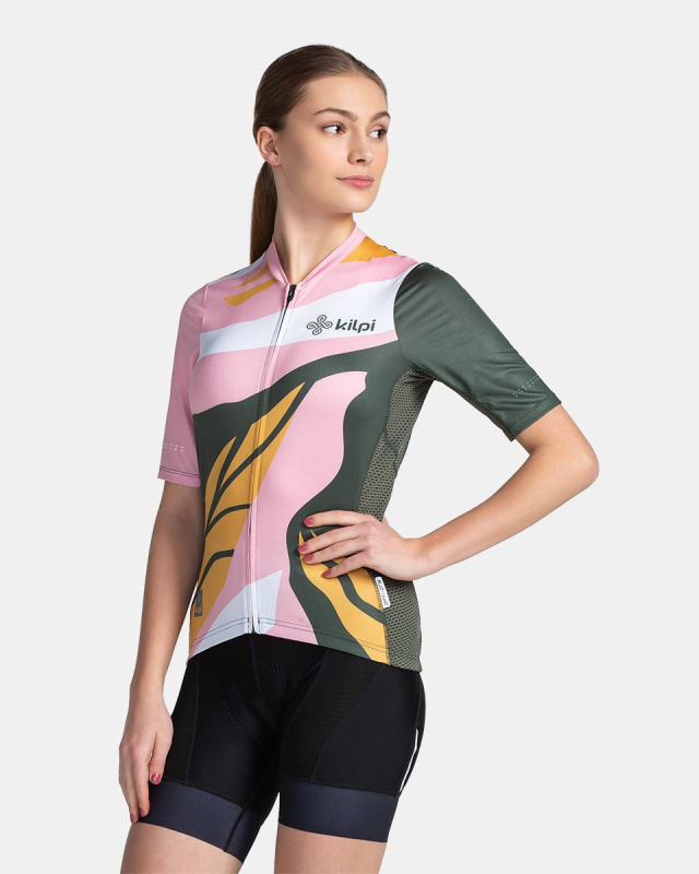 Dámský cyklistický dres KILPI Ritael tmavě zelený Velikost: 36