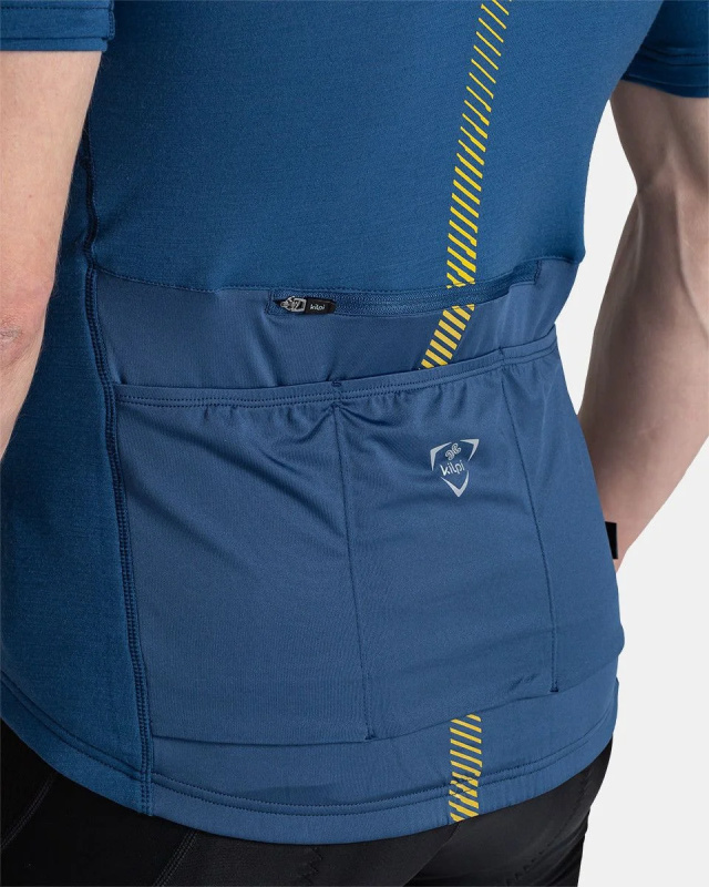 Pánský cyklistický merino dres KILPI Petrana tmavě modrý Velikost: XL