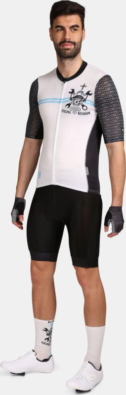 Pánský cyklistický dres KILPI Rival bílý Velikost: XXL