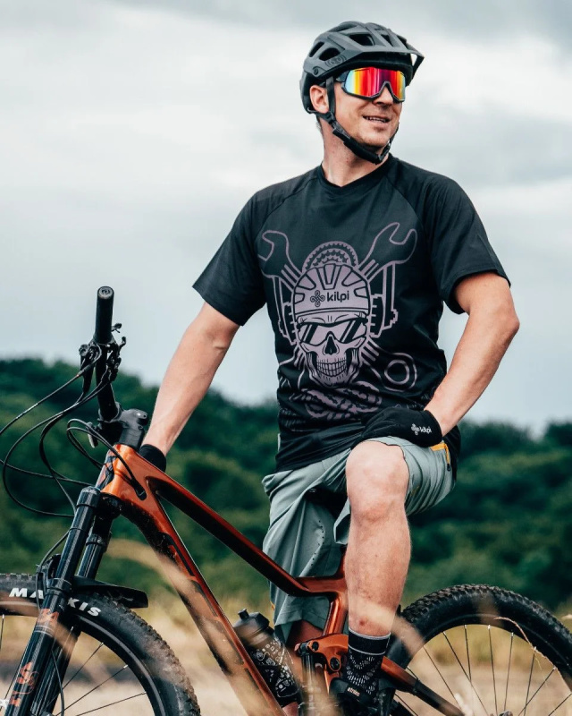 Pánský cyklistický dres KILPI Remido černý Velikost: XS