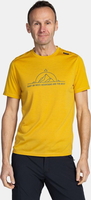 Pánské merino triko KILPI Merin žluté Velikost: 3XL