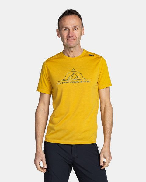 Pánské merino triko KILPI Merin žluté Velikost: L