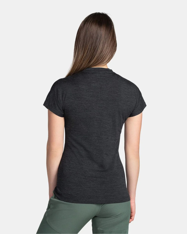 Dámské merino triko KILPI Merin tmavě šedé Velikost: 44