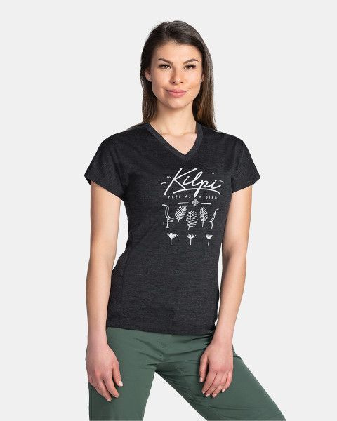 Dámské merino triko KILPI Merin tmavě šedé Velikost: 44